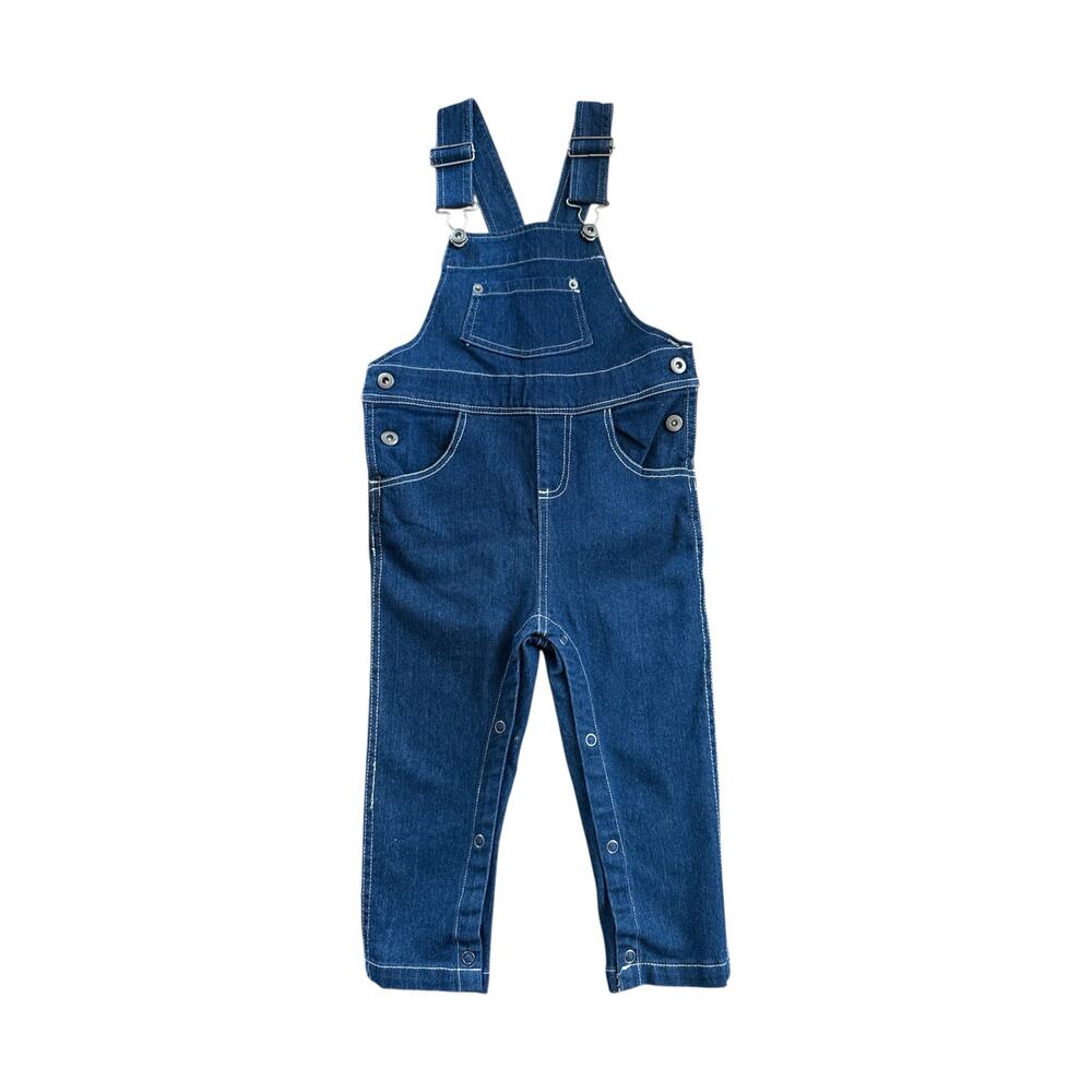 Childrens Unisex Adorable Stretch Denim Overalls Western, Retro Toddler 3T